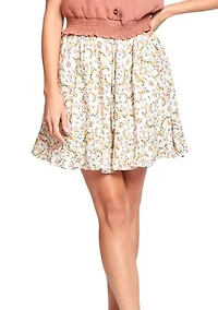Women's Smocked Floral Skirt