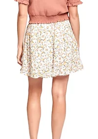 Women's Smocked Floral Skirt
