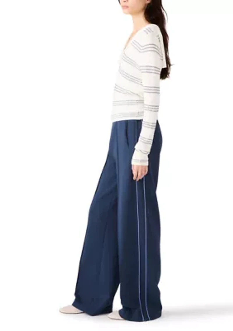 Women's V-Neck Striped Sweater