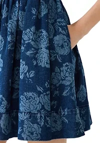 Women's Kiona Denim Floral Dress