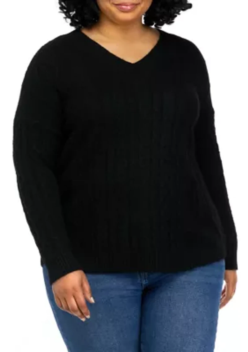 Plus V-Neck Sweater