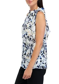 Women's Sleeveless Tie Halter Neck Top