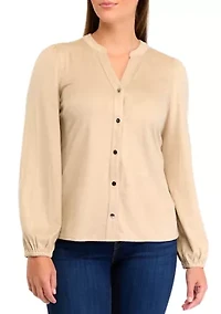Women's Micro Suede Button Down Cardigan