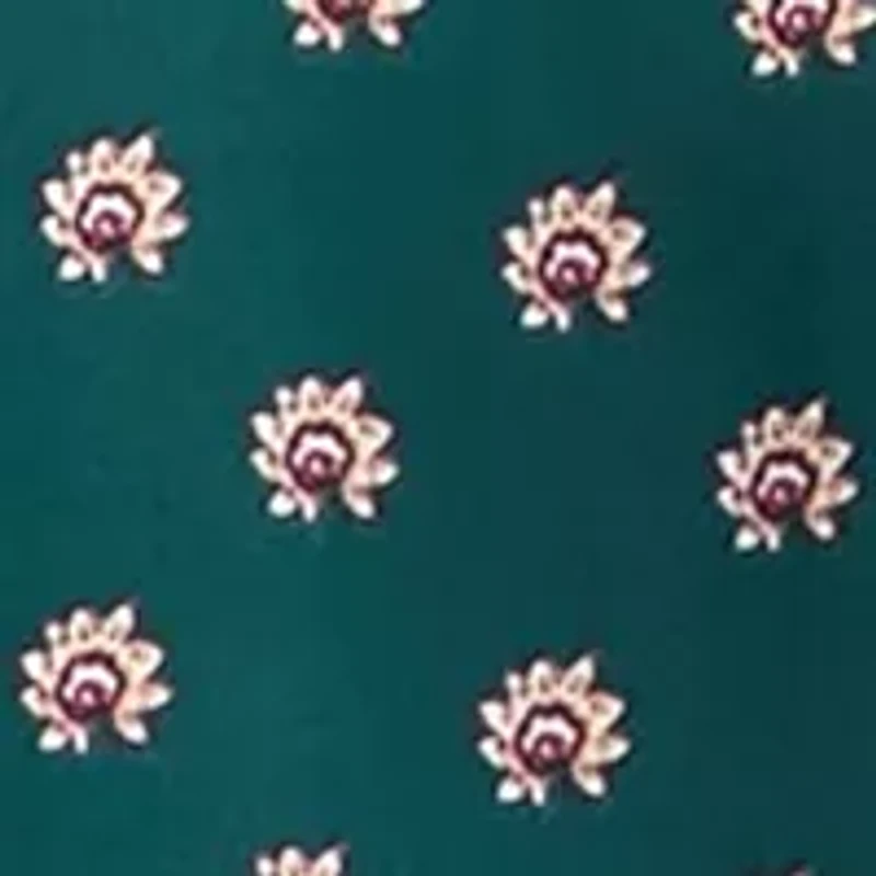 Women's Ruffle Split Neck Printed Blouse