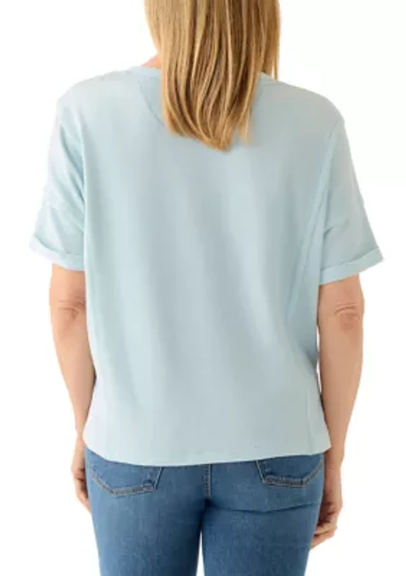 Women's Seamed V-Neck T-Shirt