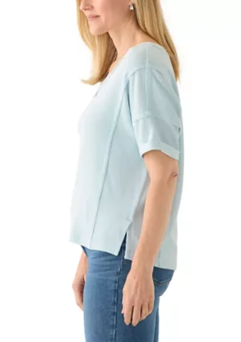 Women's Seamed V-Neck T-Shirt