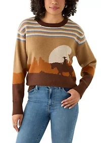 Women's Graphic Crew Neck Sweater