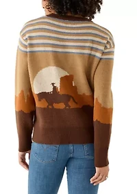 Women's Graphic Crew Neck Sweater