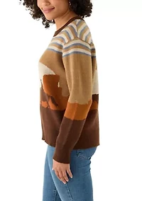 Women's Graphic Crew Neck Sweater