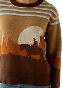 Women's Graphic Crew Neck Sweater