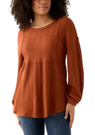 Women's Blouson Babydoll Top