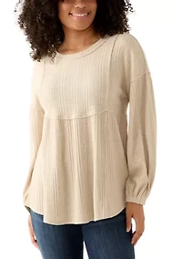 Women's Blouson Babydoll Top