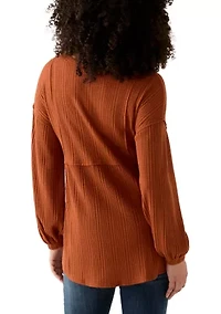 Women's Blouson Babydoll Top