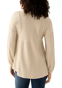 Women's Blouson Babydoll Top