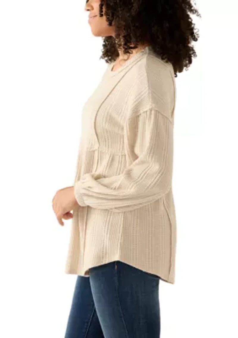 Women's Blouson Babydoll Top