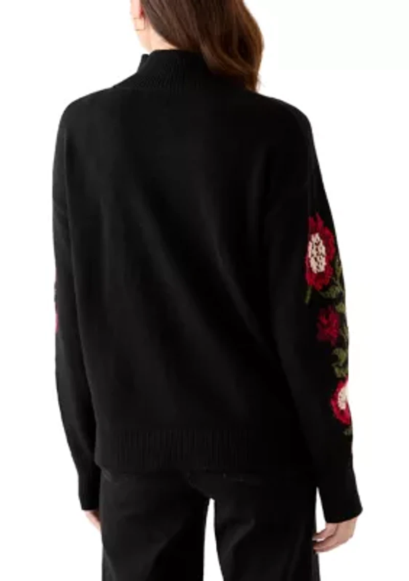 Women's Floral Intersia Sweater
