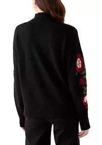 Women's Floral Intersia Sweater