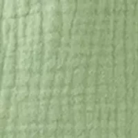 Women's 3/4 Sleeve Gauze Embroidered Bib Top