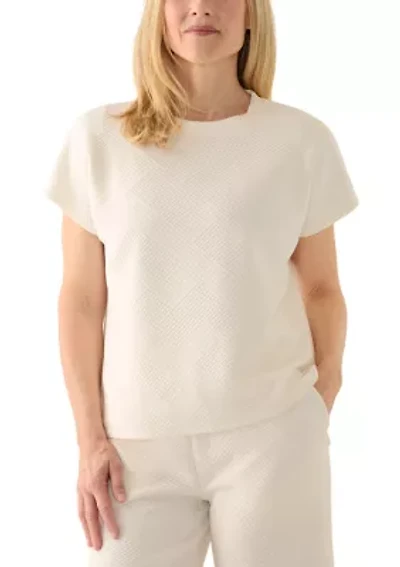 Women's Short Sleeve Ottoman Sweater