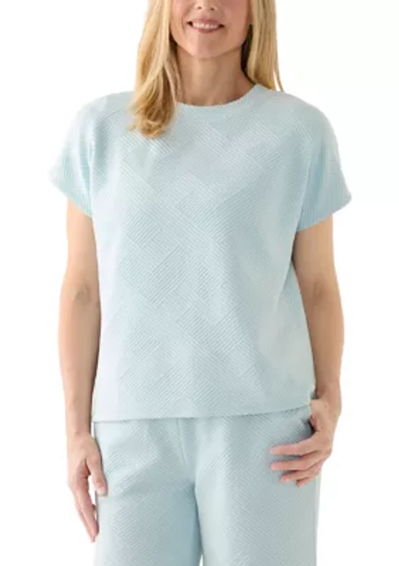 Women's Short Sleeve Ottoman Sweater