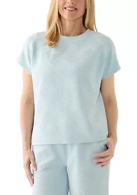 Women's Short Sleeve Ottoman Sweater