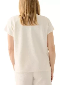 Women's Short Sleeve Ottoman Sweater