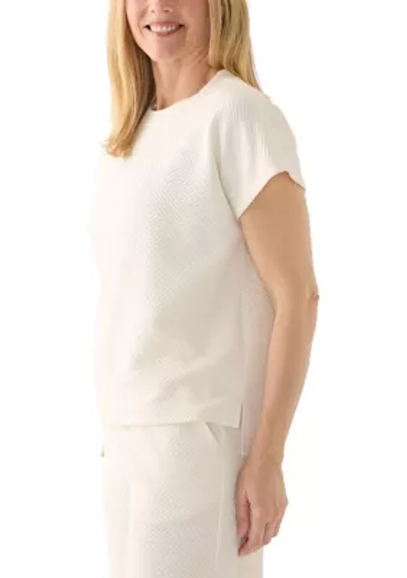 Women's Short Sleeve Ottoman Sweater