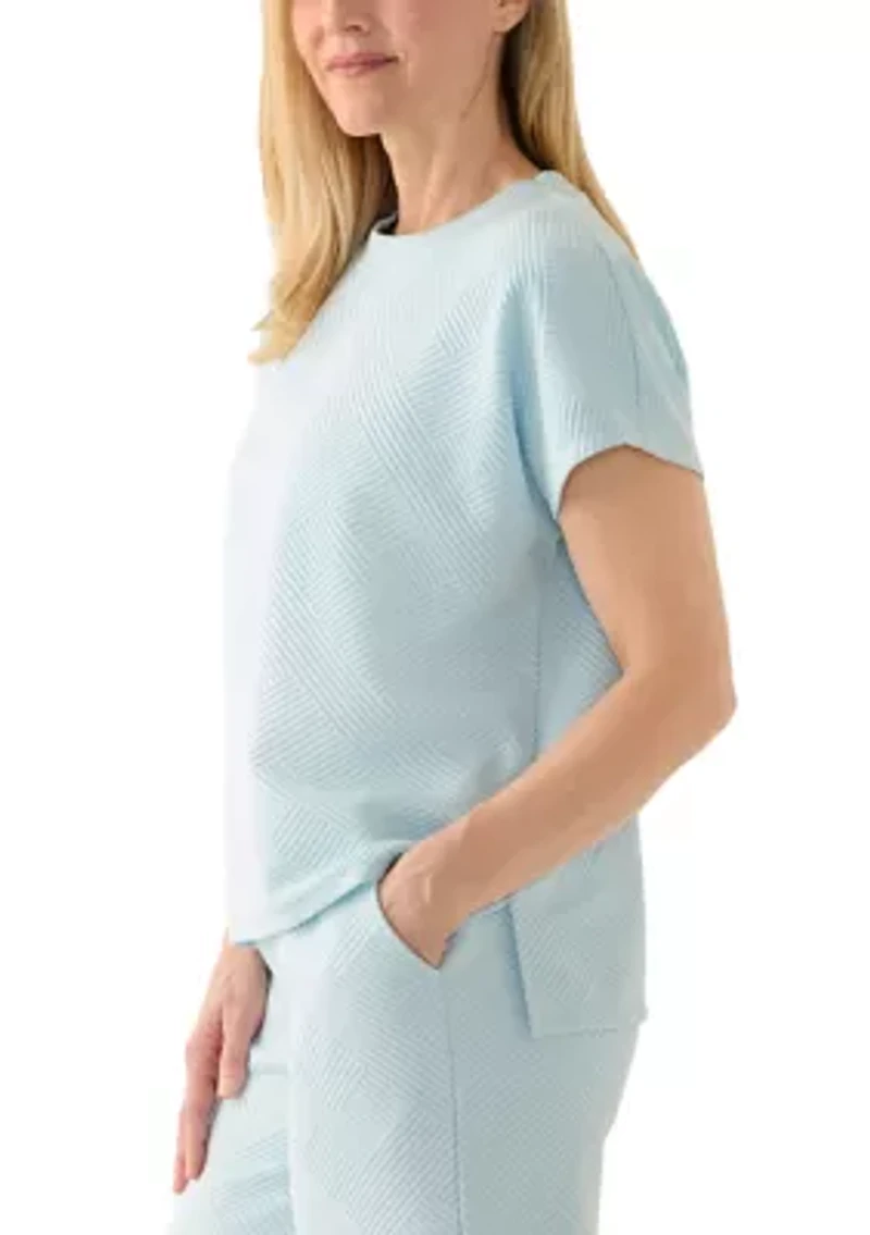 Women's Short Sleeve Ottoman Sweater
