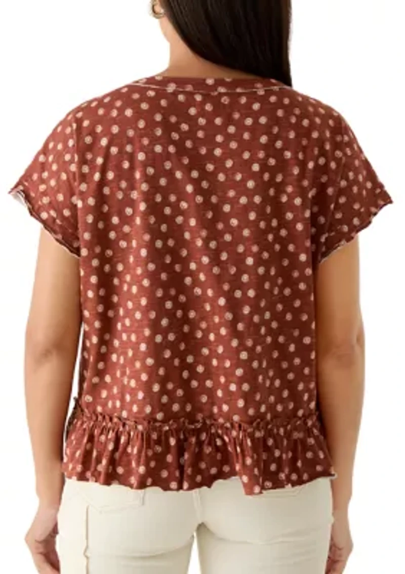 Women's Ruffle Hem Shirt