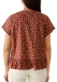 Women's Ruffle Hem Shirt