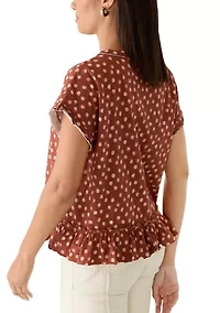 Women's Ruffle Hem Shirt