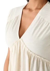 Women's V-Neck Babydoll Shirt