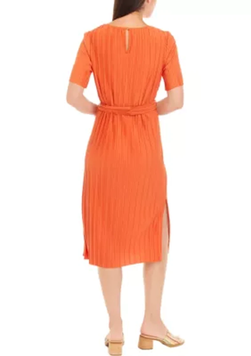 Women's Tie Waist Midi Dress