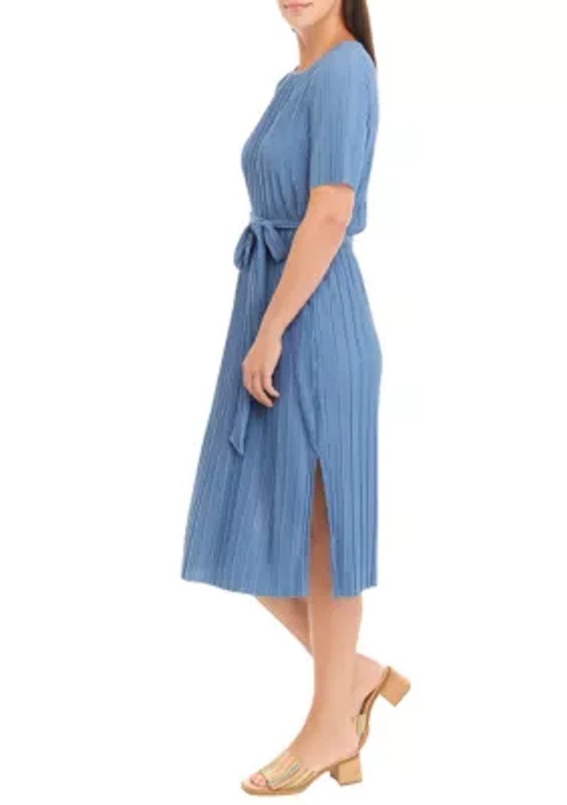 Women's Tie Waist Midi Dress