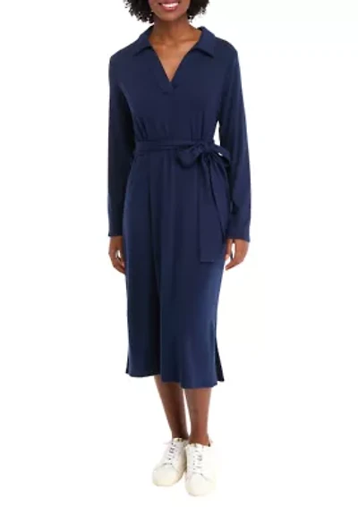 Women's Belted Midi Dress