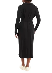 Women's Belted Midi Dress