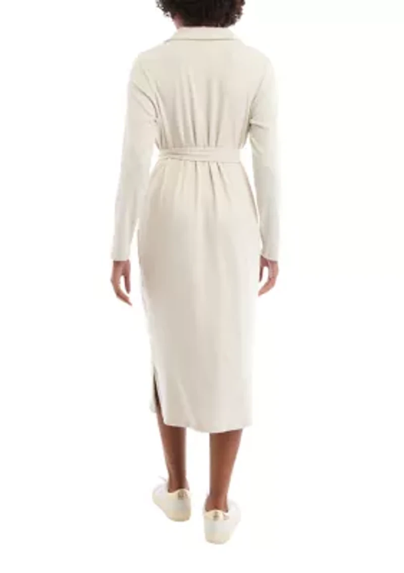 Women's Belted Midi Dress