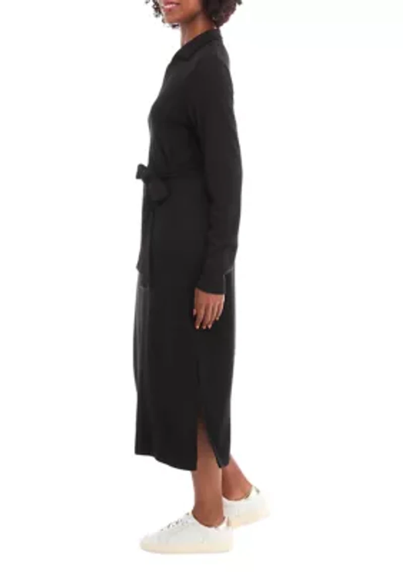 Women's Belted Midi Dress