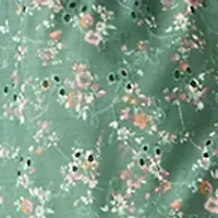 Women's Printed Eyelet Mini Dress