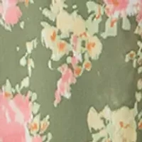 Women's 3/4 Puff Sleeve Maxi Dress