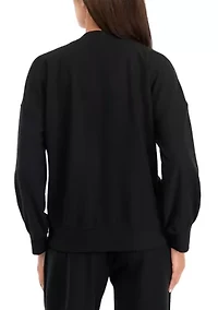 Women's Textured V-Neck Cardigan