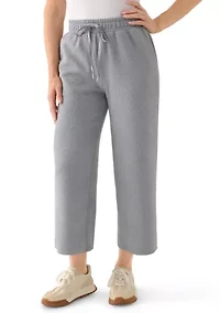 Women's Wide Leg Ottoman Cropped Pants