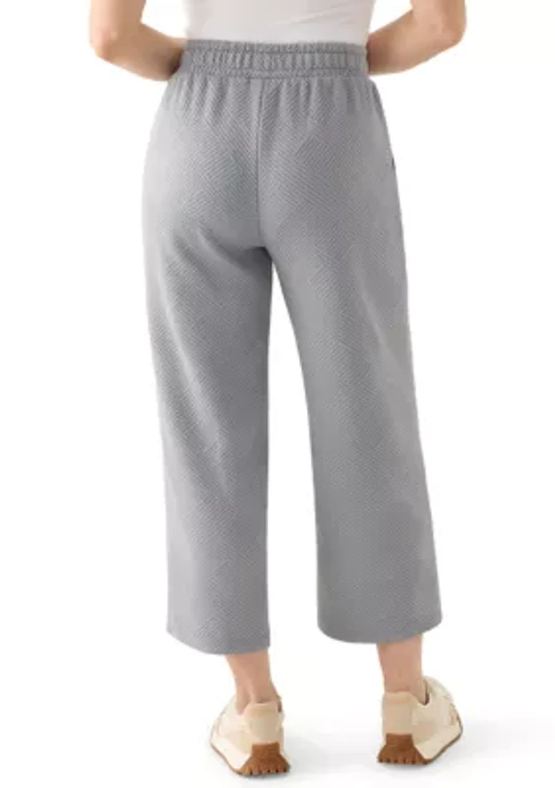 Women's Wide Leg Ottoman Cropped Pants