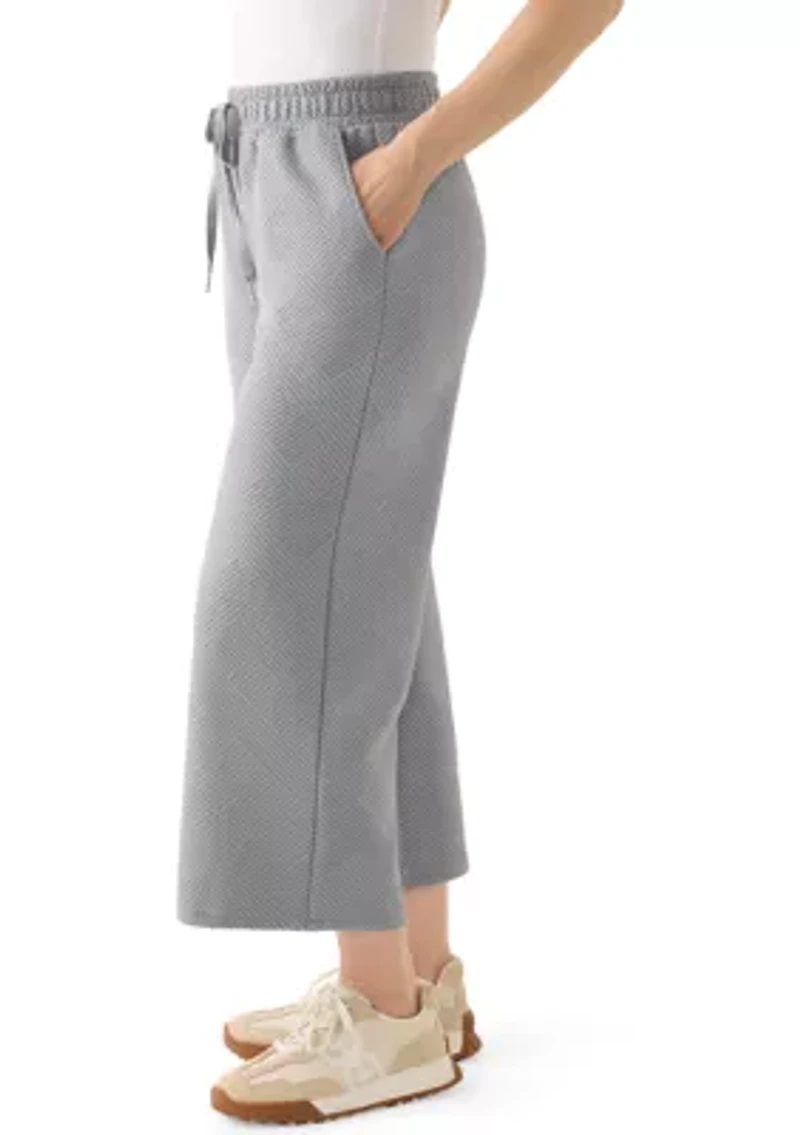 Women's Wide Leg Ottoman Cropped Pants