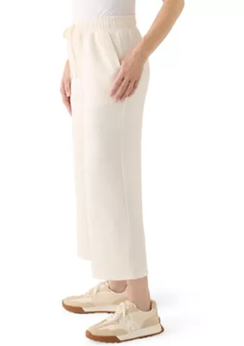 Women's Wide Leg Ottoman Cropped Pants