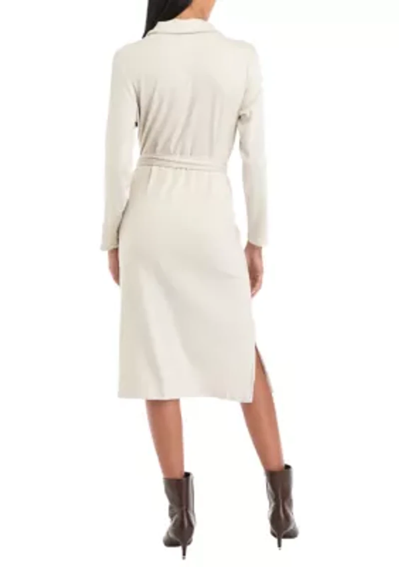 Petite Belted Midi Dress