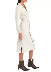 Petite Belted Midi Dress