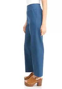 Petite Pull On Stretch Twill Cropped Pants