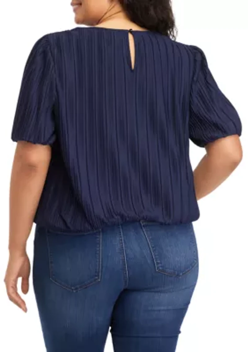 Plus Bubble Hem Top