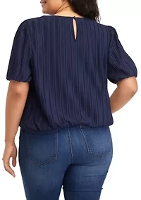 Plus Bubble Hem Top